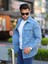 Erkek Oversize Geniş Kesim Denim Çift Cep Ceket Gömlek 3