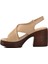 Bej Kadın Topuklu Sandalet 2