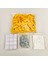 100X Anahtarlık Kare Plastik Etiket Kimlik Pvc li İsimlik Isim Yazı Yazmalık Yazılabilen (Sarı Renk) 3