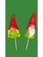 Bay ve Burnuk Şans Cücesi - 2'li Gnome Burnuk Cüce - Yılbaşı Süsü - Saksı Süsü - Süslü Kürdan 2