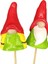 Bay ve Burnuk Şans Cücesi - 2'li Gnome Burnuk Cüce - Yılbaşı Süsü - Saksı Süsü - Süslü Kürdan 3