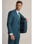 Erkek Yeşil Slim Fit Sivri Yaka Yelekli %100 Yün Takım Elbise 4