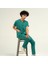 Ektra Likralı Unisex Medikal Yeşil Alt Üst Takım Doktor Hemşire Uniforma Scrubs 2
