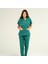 Ektra Likralı Unisex Medikal Yeşil Alt Üst Takım Doktor Hemşire Uniforma Scrubs 4