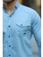 Erkek Slim Fit Çift Cepli Kot Gömlek 2