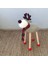 Hayvan Figürlü Ahşap Amigurumi Çocuk Taburesi Yılbaşı Geyik 3