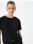 Bisiklet Yaka Nakış Detaylı Kısa Kollu Pamuklu Basic T-Shirt 1