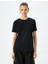Bisiklet Yaka Nakış Detaylı Kısa Kollu Pamuklu Basic T-Shirt 3