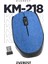 KM-218 USB Mavi 2.4Ghz Kumaş Yüzey Kablosuz Mouse 1