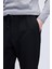 Siyah Rahat Kesim Yandan Cepli Jogger Pantolon 3