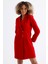 Astarlı Ön ve Kollar Metal Düğmeli Adriyana Ceket Elbise | CKT35856 Kırmızı 1