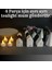 Kış Evleri 4 Parça Tealight Mumluk 3 Ev 1 Çam Ağacı Dekoratif Ev Biblo Yılbaşı Süsleri 2