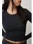 Siyah Darkalıp Slimfit Soft Touch Interlok Penye Kumaş Basic Bluz 2