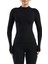 Siyah Darkalıp Slimfit Soft Touch Mock Neck Finger Detail Parmak Detaylı Tesettür Body 1