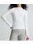 Beyaz Darkalıp Slimfit Soft Touch Mock Neck Finger Detail Parmak Detaylı Tesettür Body 2