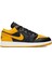 Air Jordan 1 Low(Gs) Leather Sneaker Deri Siyah Sarı Unisex Spor Ayakkabı 1