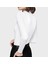 Beyaz Darkalıp Slimfit Soft Touch Interlok Penye Kumaş Basic Yarım Balıkçı Bluz 4