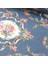 Mavi Pembe Buket Vintage Nevresimlik Poplin Kumaş-Tknhm 1