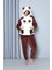 Desenli Tam Peluş Kışlık Yılbaşı Kadın Pijama Takımı 1