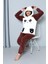 Desenli Tam Peluş Kışlık Yılbaşı Kadın Pijama Takımı 3