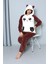 Desenli Tam Peluş Kışlık Yılbaşı Kadın Pijama Takımı 5