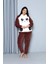 Desenli Tam Peluş Kışlık Yılbaşı Kadın Pijama Takımı 6