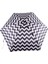 Moods Up Siyah Beyaz Zikzaklı Manuel Mini Şemsiye - Rüzgara Dayanıklı, Hafif, Renkli Tasarım 3