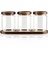 Mien Izy Premium 3lü Bambu Silikon Vakum Kapaklı Cam Baharatlık Seti 600×3 Ml. BOR-018 2