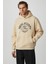 Edgar Erkek Yumuşacık Kapüşonlu Oversize Bej Sweatshirt 1