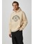 Edgar Erkek Yumuşacık Kapüşonlu Oversize Bej Sweatshirt 2