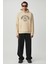 Edgar Erkek Yumuşacık Kapüşonlu Oversize Bej Sweatshirt 3