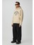 Edgar Erkek Yumuşacık Kapüşonlu Oversize Bej Sweatshirt 4