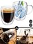 Çift Cidarlı Bardak Kupa 350 ml Ev Ofis Espresso Kahve Çay Fincanı Borosilikat Kulplu Cam Bardak 1