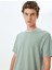 Dokulu Kısa Kollu Yaka Detaylı Pamuk Karışımlı Bisiklet Yaka Slim Fit T-Shirt 2