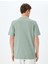 Dokulu Kısa Kollu Yaka Detaylı Pamuk Karışımlı Bisiklet Yaka Slim Fit T-Shirt 4