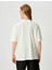 Oversize T-Shirt Baskılı Bisiklet Yaka Kısa Kollu Pamuklu 4