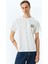 Kısa Kollu Bisiklet Yaka Pamuklu Baskılı T-Shirt 3