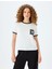 Bisiklet Yaka Brode Detaylı Kısa Kollu T-Shirt 3