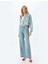 Normal Bel Geniş Paça Düğmeli Kot Pantolon - Wide Leg Jeans 1