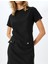 Aplike Detaylı Slim Fit Bisiklet Yaka Kısa Kollu Mini Elbise 5