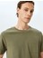 Bisiklet Yaka Kısa Kollu Cepli Pamuklu Basic T-Shirt 2