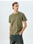 Bisiklet Yaka Kısa Kollu Cepli Pamuklu Basic T-Shirt 3