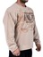 Açık Kahve Rahat Kesim Sweatshirt Big Sam 4618 2