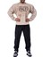 Açık Kahve Rahat Kesim Sweatshirt Big Sam 4618 5