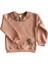 Kız Çocuk Pamuklu Bebe Yaka Dantel ve Gül Detaylı Pembe Sweatshirt Geniş Paça Eşofman Alt Üst Takım 2
