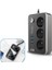 Isıya Dayanıklı Termal Akım Korumalı 2 mt 10A 2500W 3'lü Priz ve 3 Usbli 2.1A Uz - EMY4552-4848 1