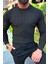 Bafatex Slim Fit Triko Kazak Siyah 4