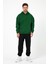 Bafatex Erkek Oversize 3 Iplik Kapşonlu Sweatshirt Yeşil 1