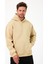 Bafatex Erkek Oversize 3 Iplik Kapşonlu Sweatshirt Bej 5