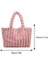 Pembe Moda Peluş Tote Çanta Rahat Üst Çanta Katı Kabarık Omuz Çantası Büyük Kapasiteli Kürklü Alışveriş Çantası Şık Seyahat Kılıfı Çanta (Yurt Dışından) 1